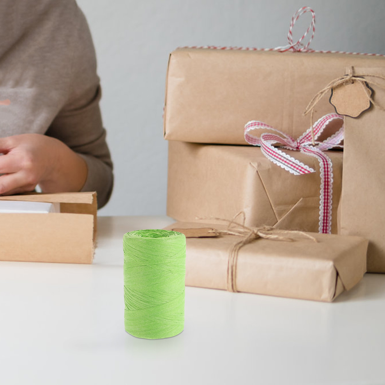 Papercraft Supply Ribbon - Raffia-Papierband, farbige Verpackungsschnur für Blumensträuße, Geschenkdekoration,