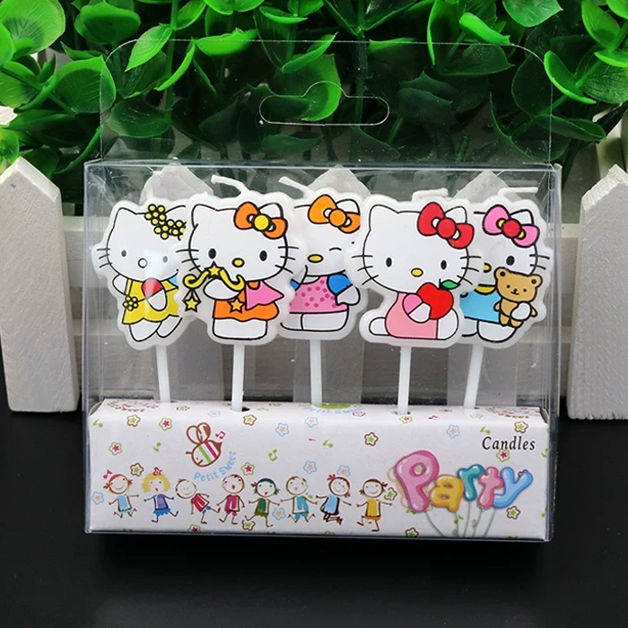 Unity Candle Set - 5 Stück/Set Kawaii HelloKitty Handgemachte DIY-Kerzen