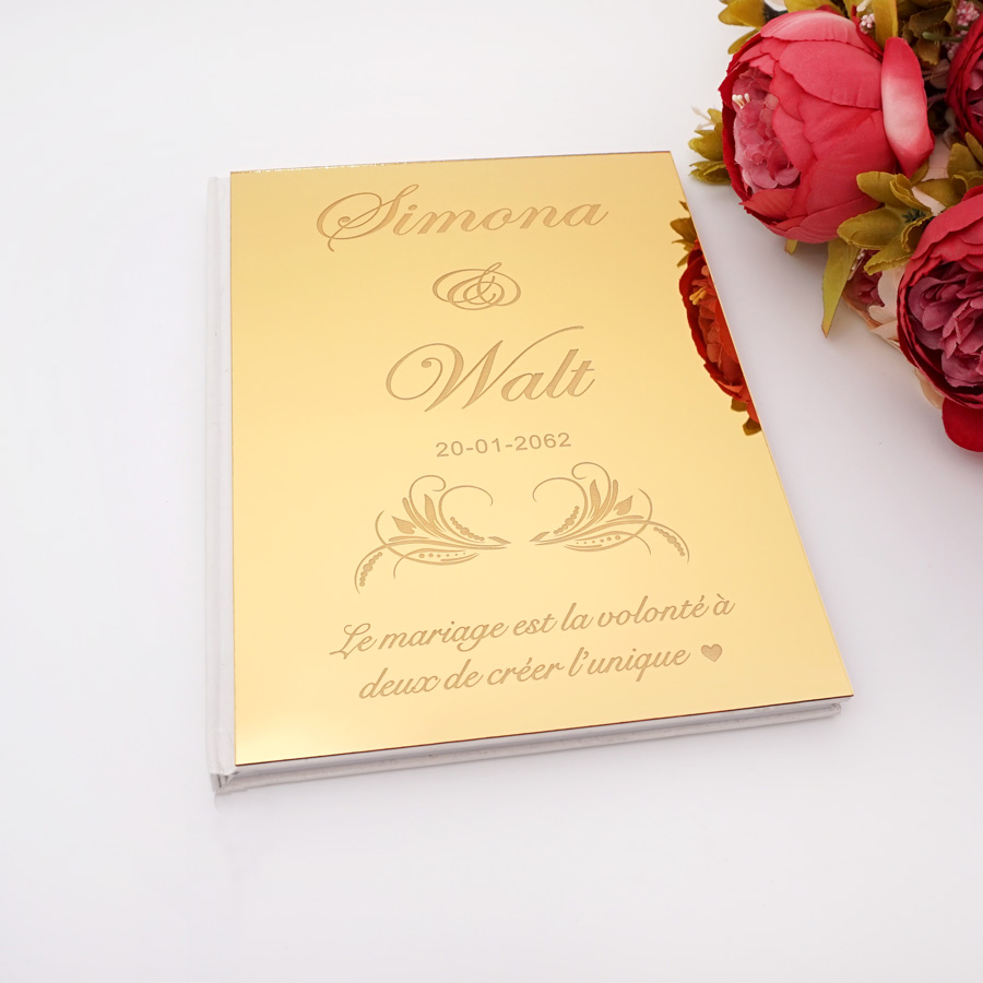 Personalized Guest Book - Acryl spiegel personal isierte elegante Hochzeit