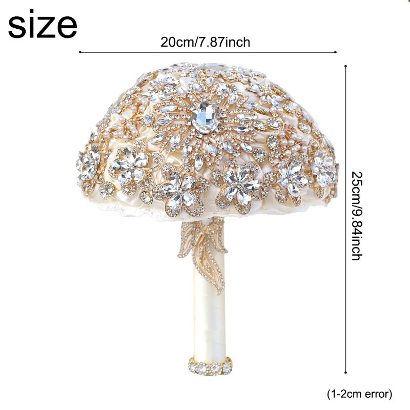 Wedding Supply Factory - Europäisch-Amerikanischer Luxus-Blumenstrauß Vollbesetzt mit Strass Direktverkauf