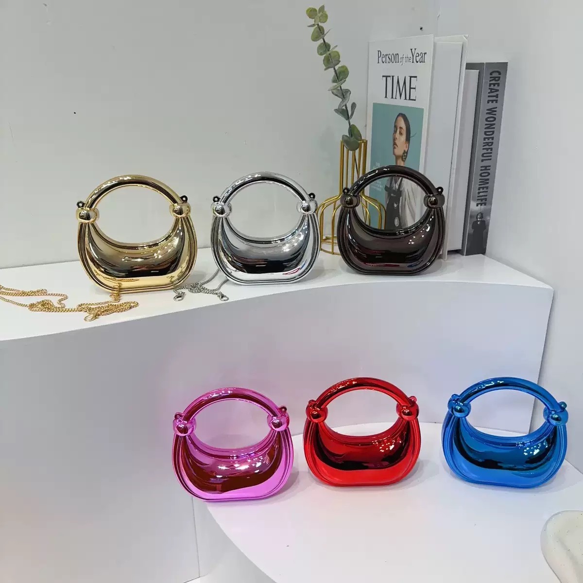 Wedding Vendor - Mini Goldene Abendtasche Geldbörsen und Handtaschen