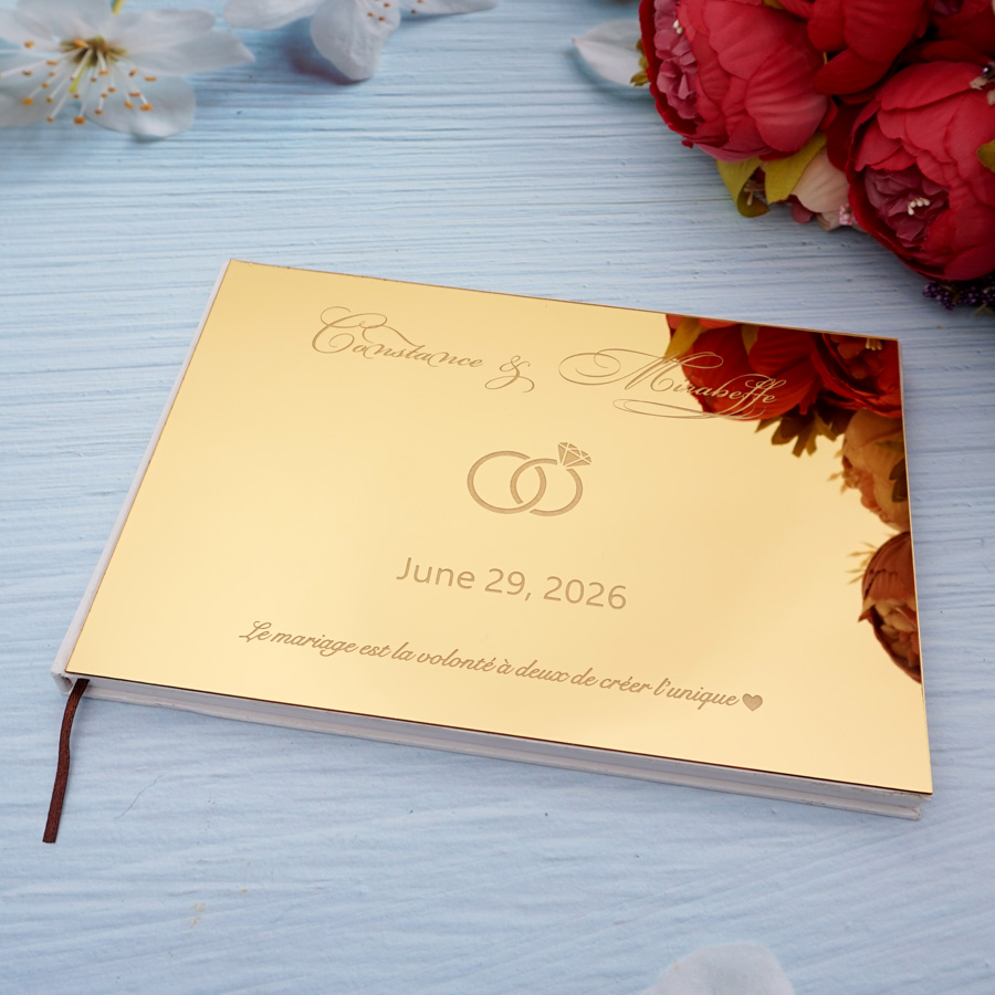 Personalized Guest Book - Personalisierte Hochzeit benutzerdefinierte Signatur Gästebuch Acryl