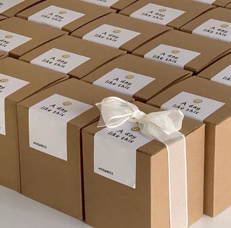 Unity Candle Set - Kraftpapier-Box, Kerze, Lippenstift, Parfüm, Kosmetik, Kuchen,