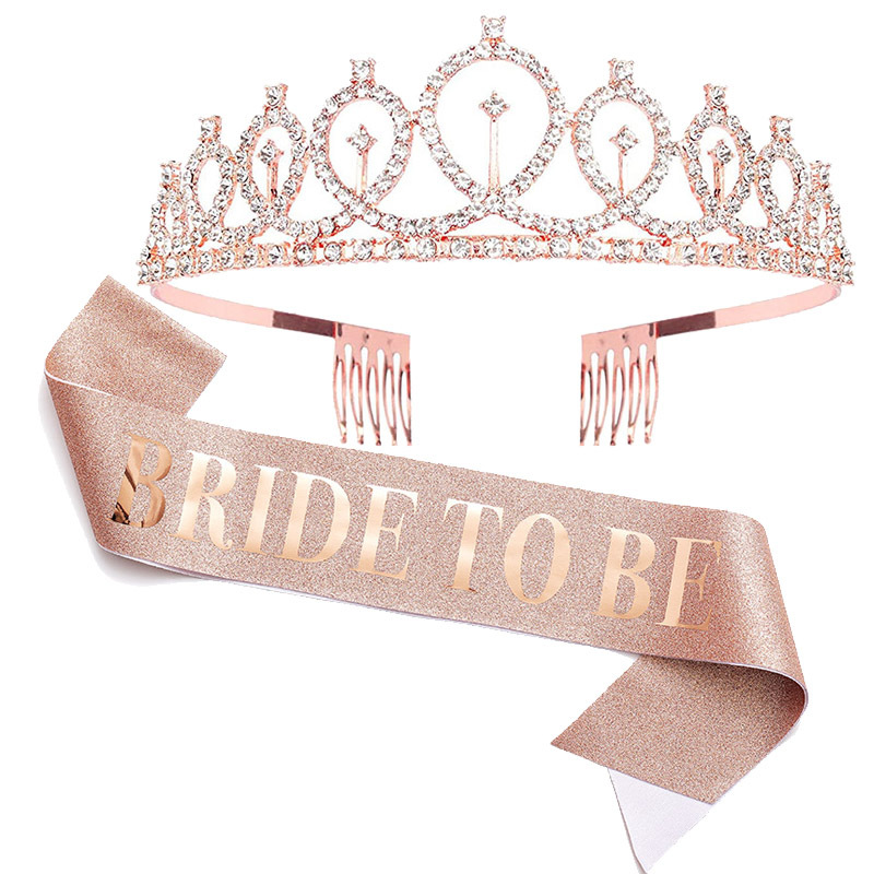 Bride Tribe Sash - 1 Satz Roségold Braut zu sein