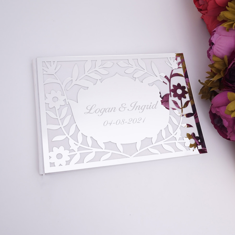 Luxuriöses Hohles Blumen-Spieg – Personalized Guest Book Bewertung und Preis