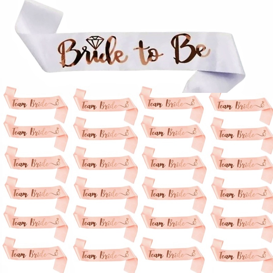 25 Stück/Set roségoldene Schär – Bride Tribe Sash Bewertung und Preis