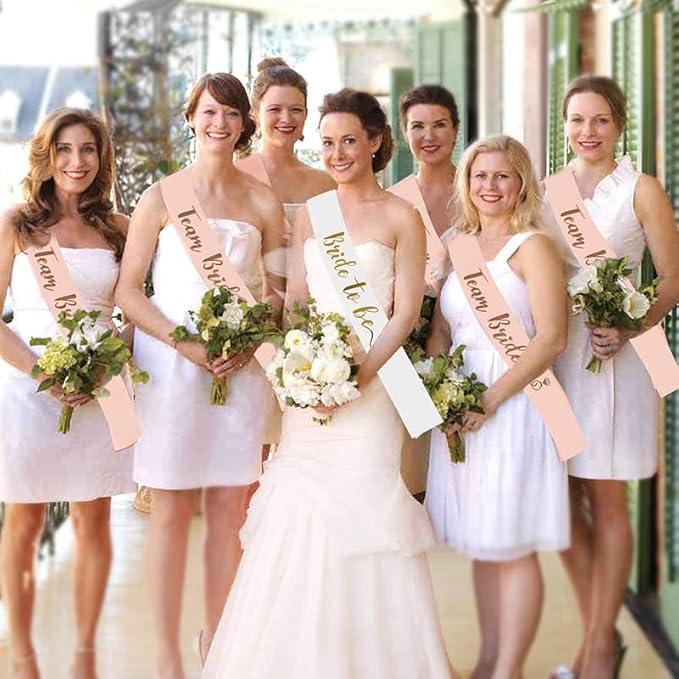 25 Stück/Set roségoldene Schär – Bride Tribe Sash Bewertung und Preis