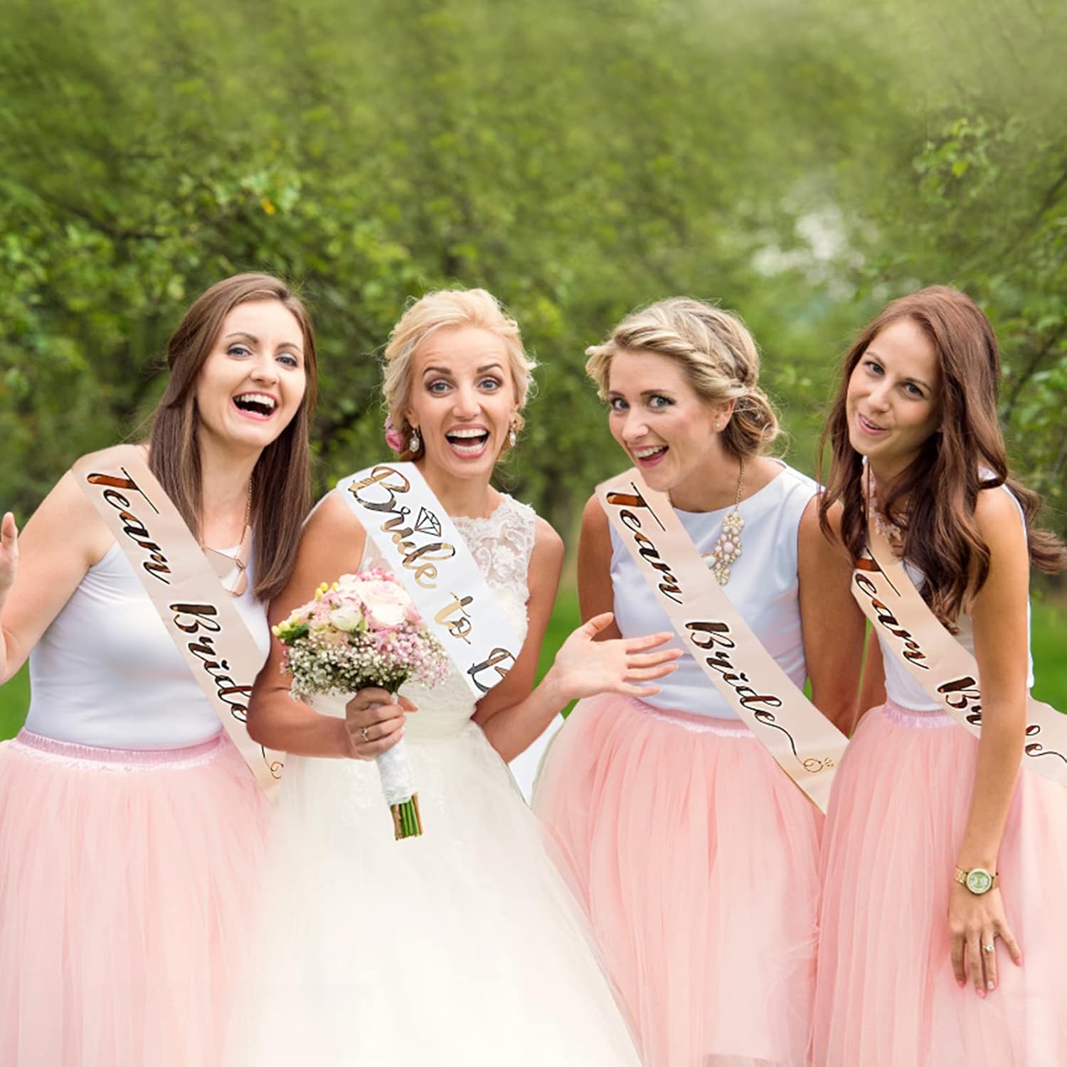 25 Stück/Set roségoldene Schär – Bride Tribe Sash Bewertung und Preis