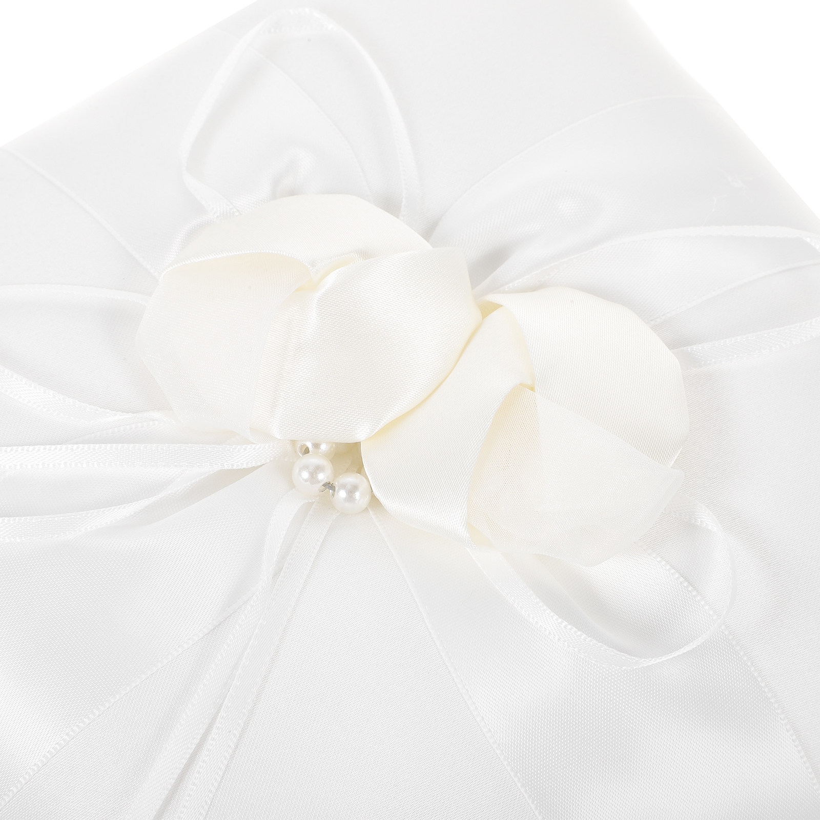20x20cm Elegantes Weißes Satin – Ring Bearer Pillow Bewertung und Preis