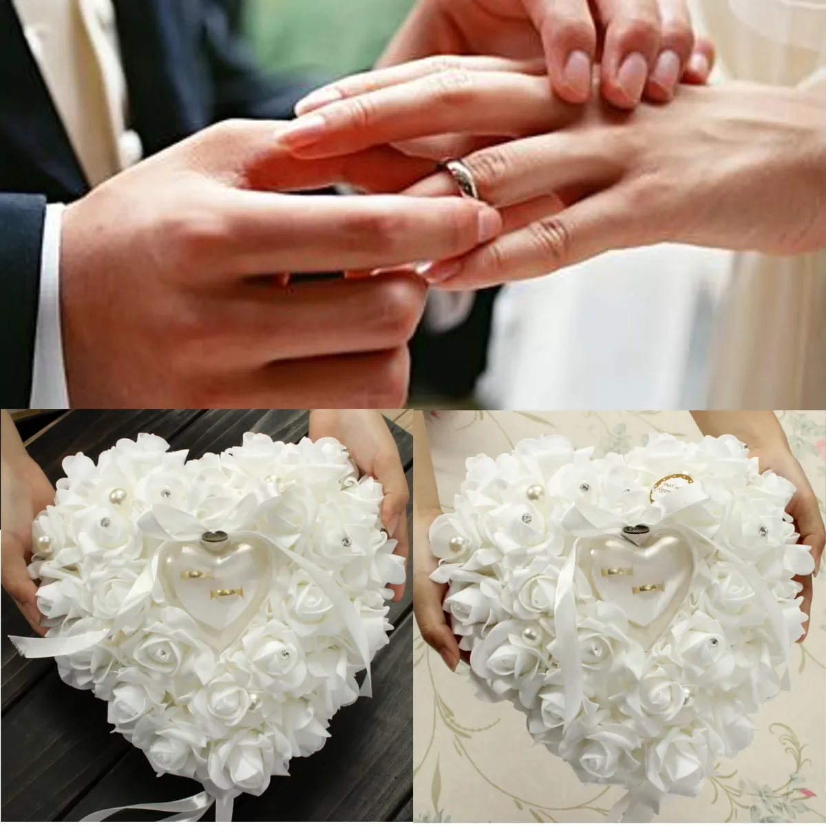 Weißer Ringträger-Kissenhalter – Ring Bearer Pillow Bewertung und Preis