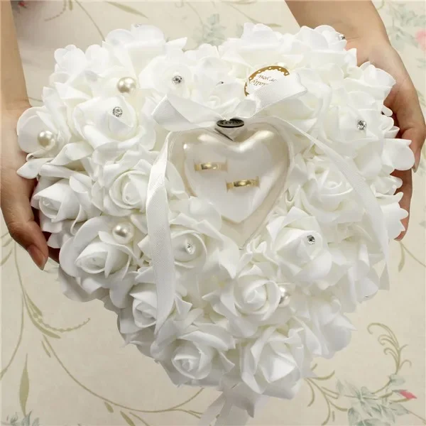 Weißer Ringträger-Kissenhalter – Ring Bearer Pillow Bewertung und Preis