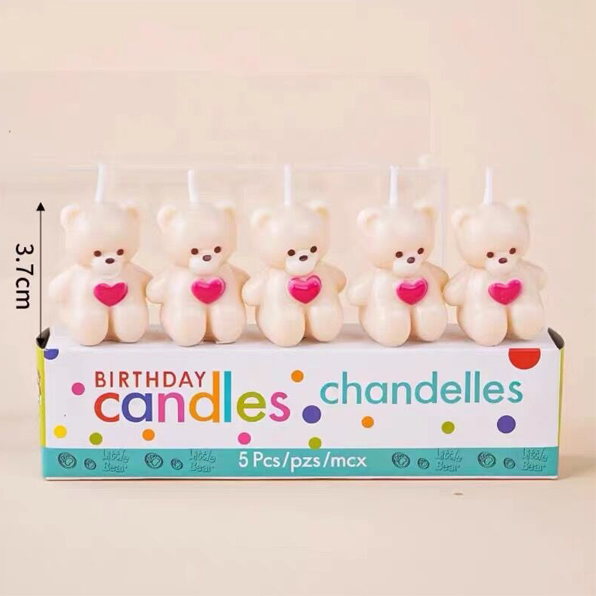 5 stücke Cartoon Umarmung Bär  – Unity Candle Set Bewertung und Preis