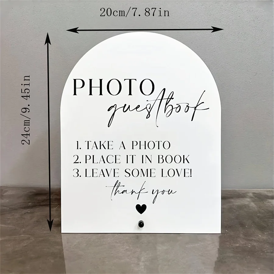 Elegantes Acryl-Gästebuchschil – Personalized Guest Book Bewertung und Preis