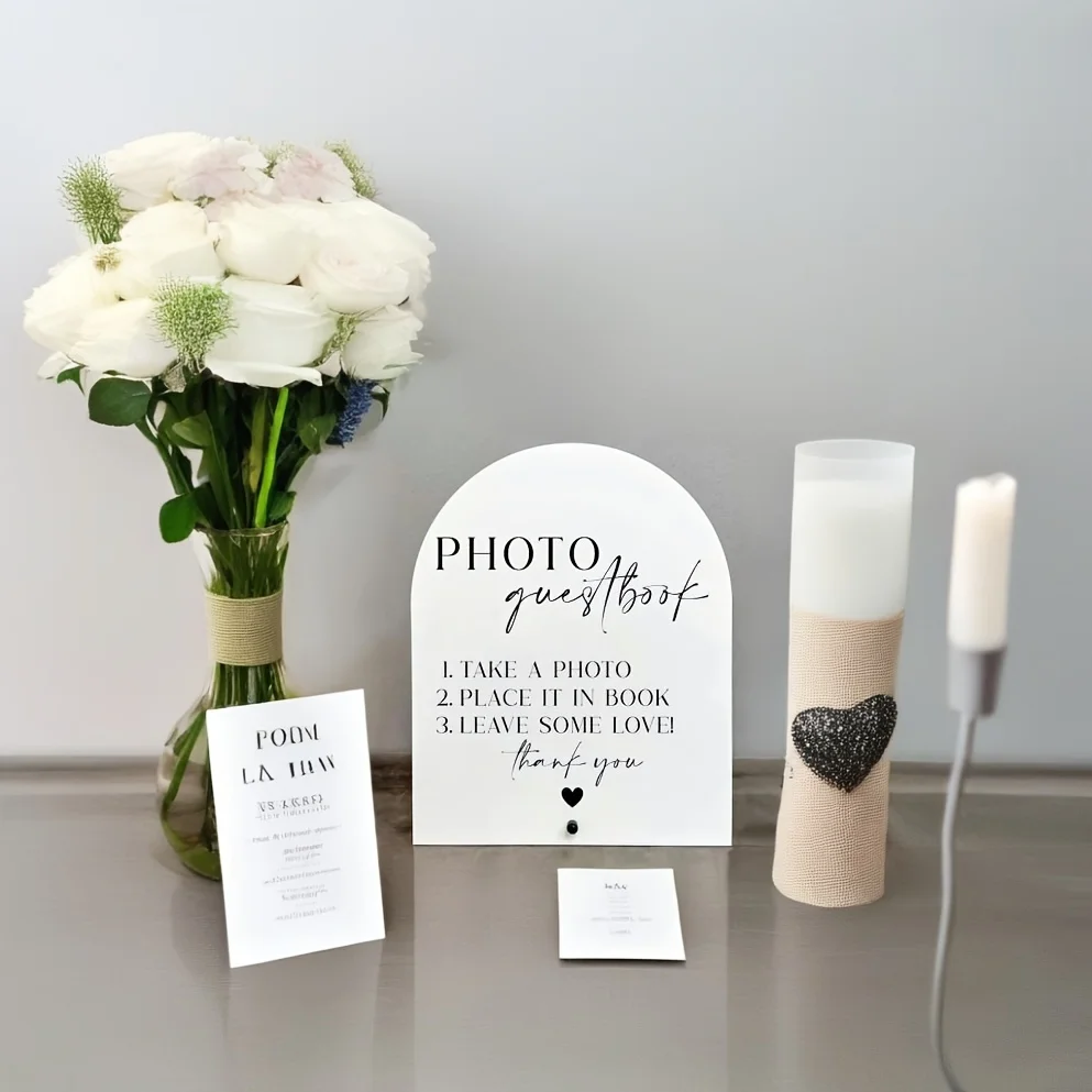 Elegantes Acryl-Gästebuchschil – Personalized Guest Book Bewertung und Preis