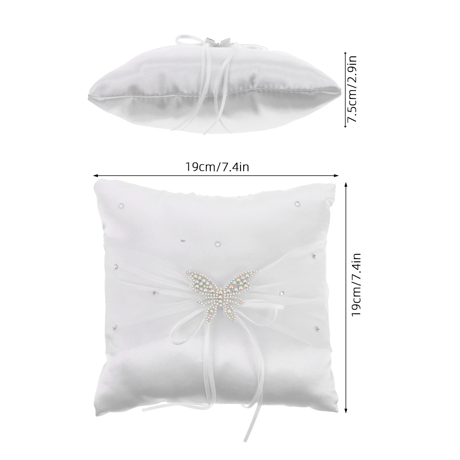 Hochzeitsringkissen aus weißem – Ring Bearer Pillow Bewertung und Preis