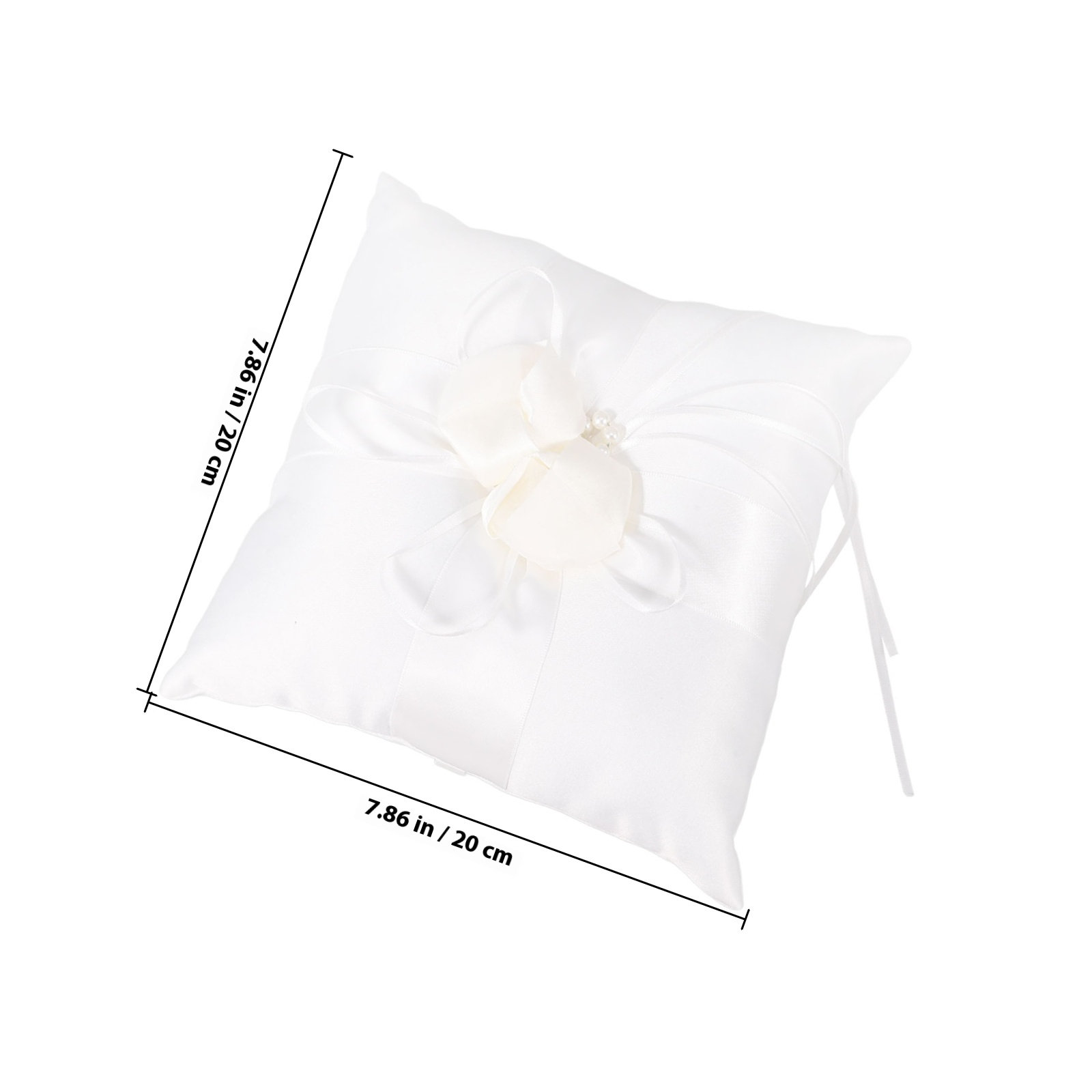 20x20cm Brautringkissen, weiß, – Ring Bearer Pillow Bewertung und Preis