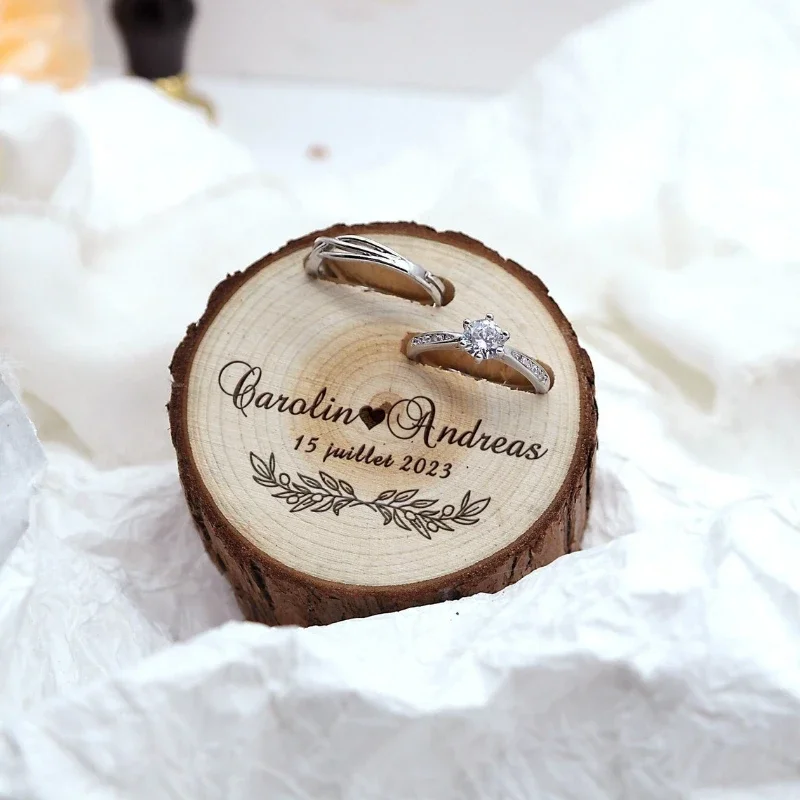 1PCS Free Custom Baum Holz Stu – Ring Bearer Pillow Bewertung und Preis