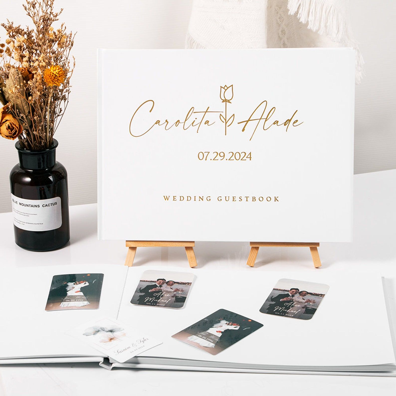 Benutzerdefinierte Hochzeit Gä – Personalized Guest Book Bewertung und Preis