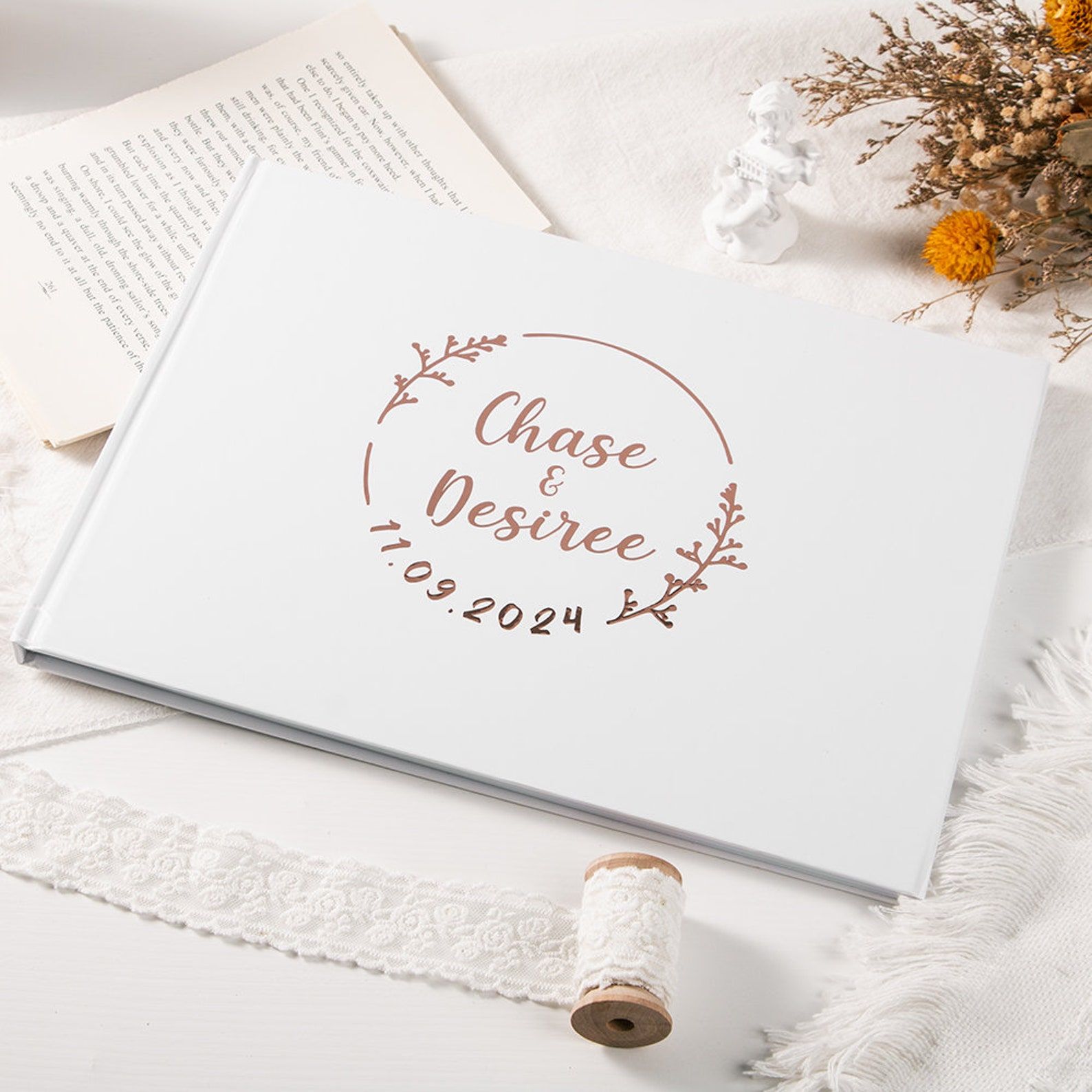Benutzerdefinierte Hochzeit Gä – Personalized Guest Book Bewertung und Preis
